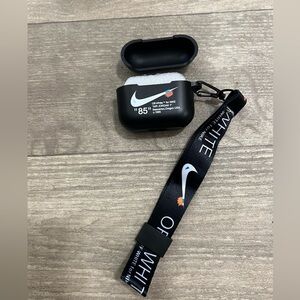 Nike off white AirPod case Black